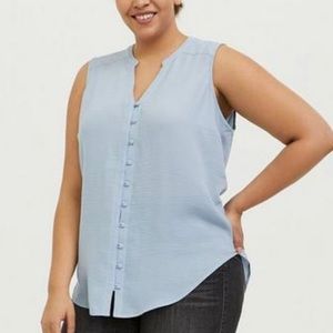 Torrid Harper Gauze Sleeveless Button-Front Blouse 1